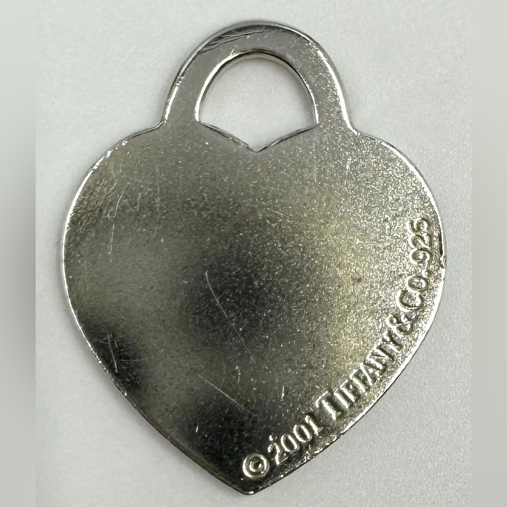 Tiffany & Co. Sterling Silver 2001 Medium Heart Pendant Charm - Picture 4 of 4